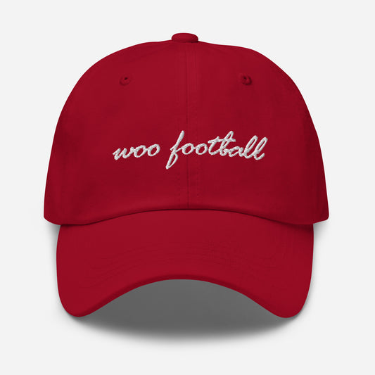 Woo football baseball hat