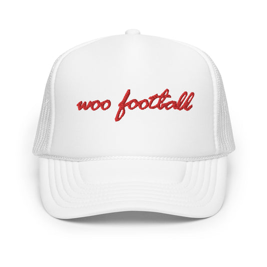 Woo football trucker hat